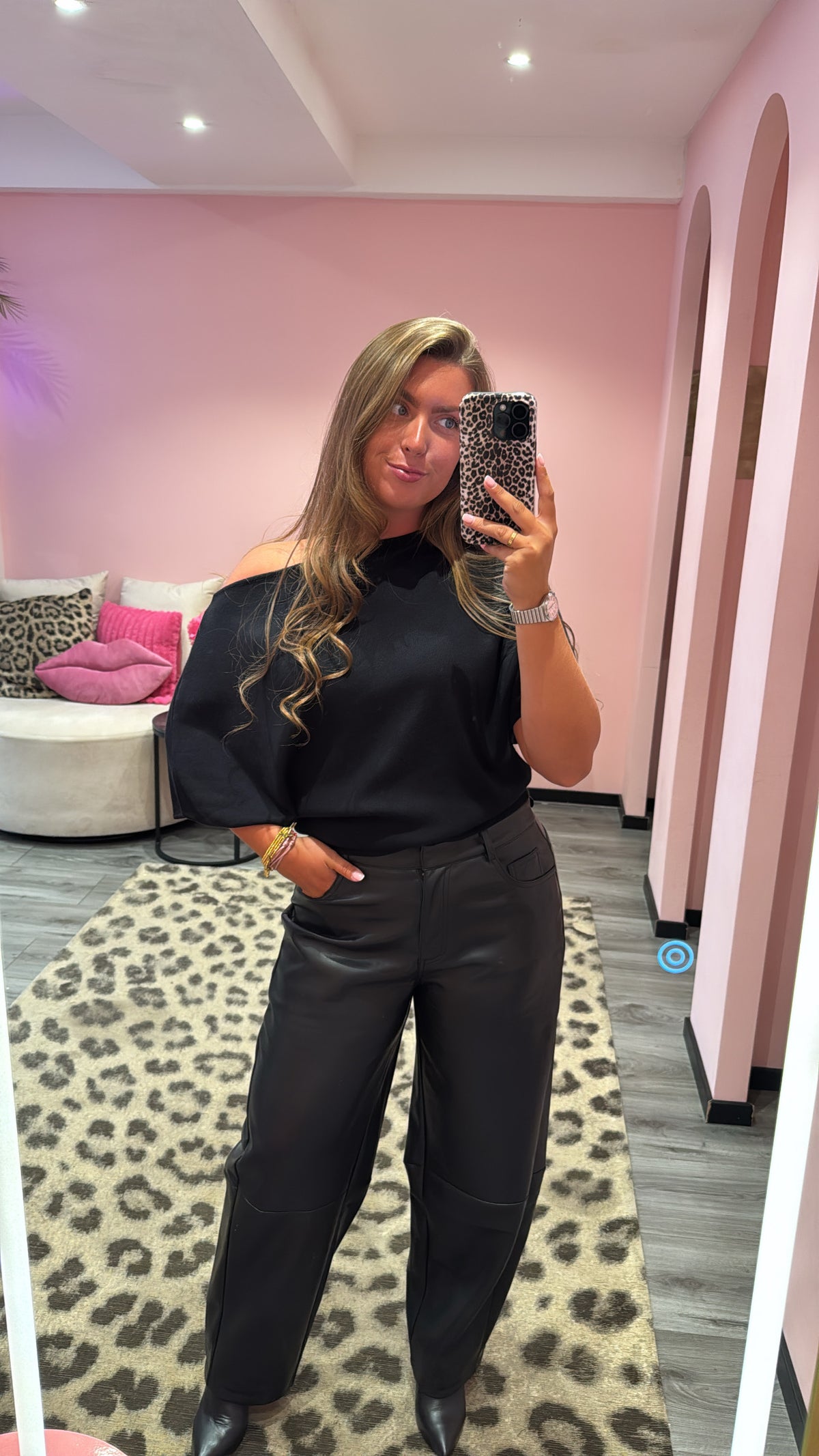 Leather Balloon Broek Zwart
