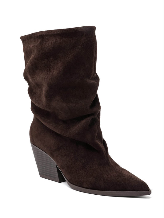 Slouchy Laarsjes Suéde Bruin 2581A