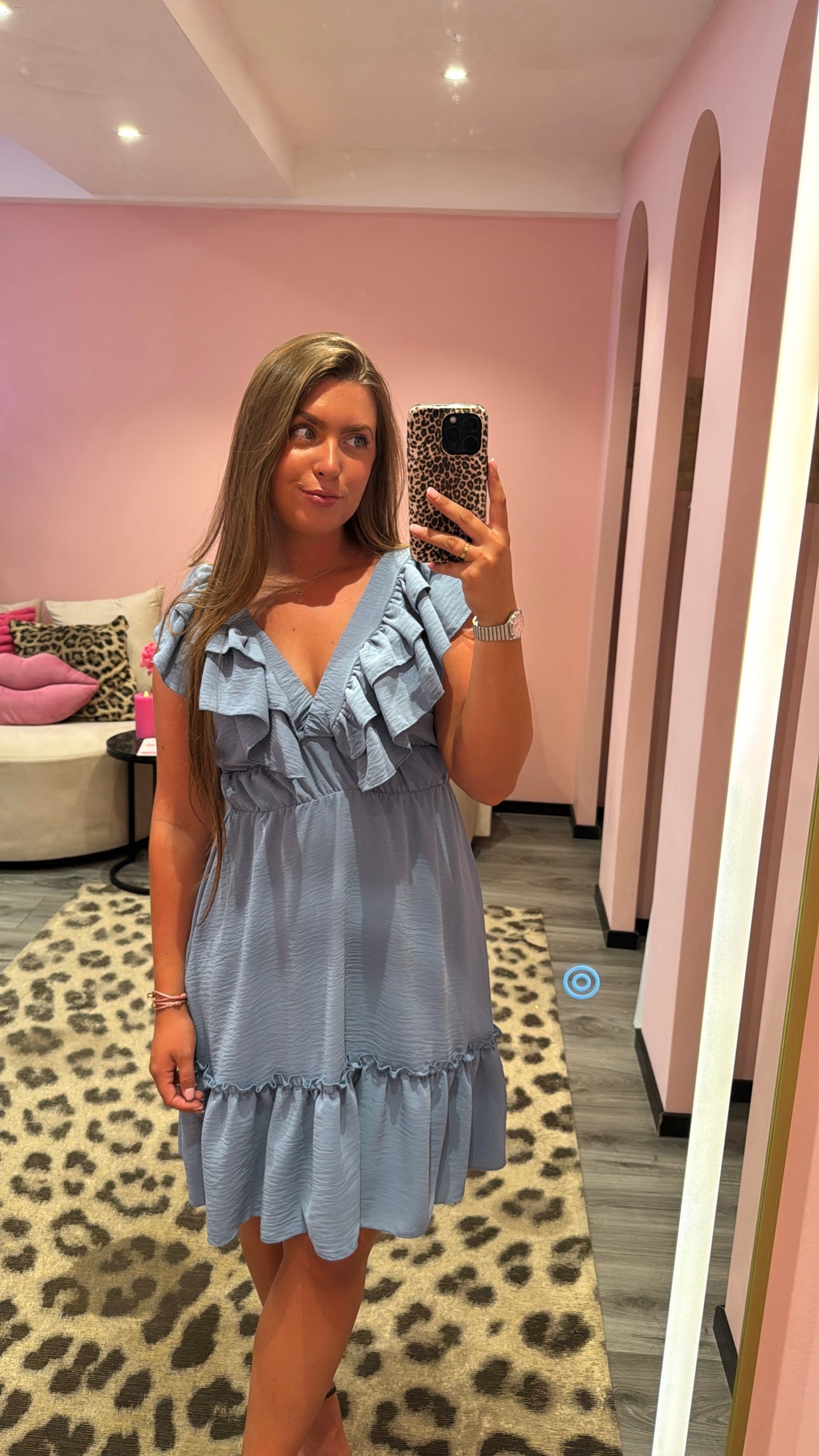 Ruffle Romance Jurkje Blauw