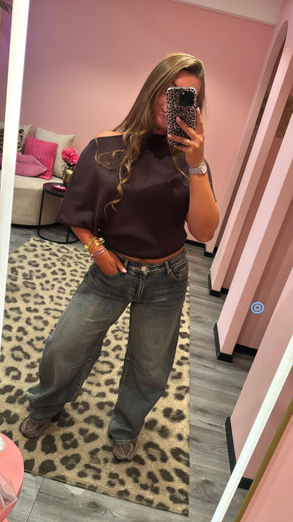 Queen Hearts Barrel Jeans Mid Waist 3717 -6