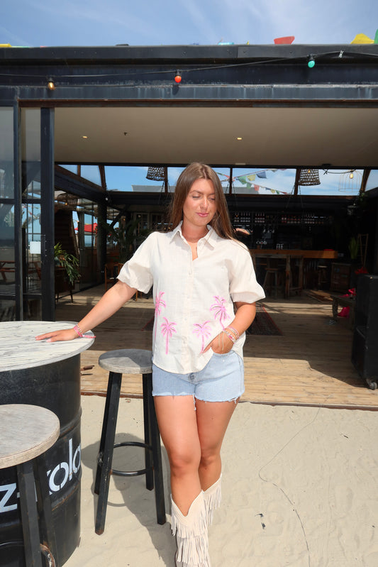 Blouse Palmboom Beige