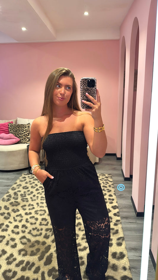 Lace Jumpsuit Zwart