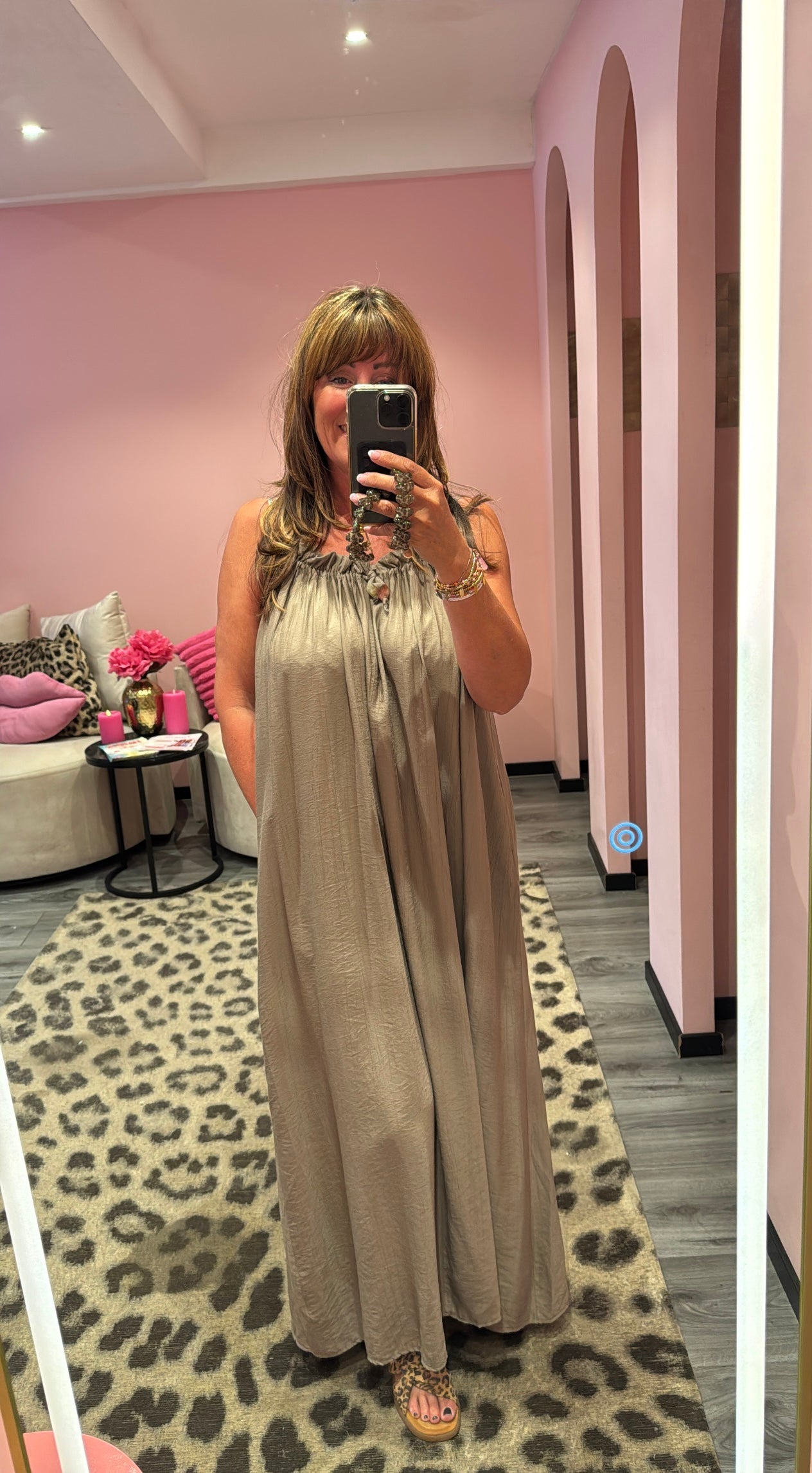 Isla Maxi Jurk Taupe