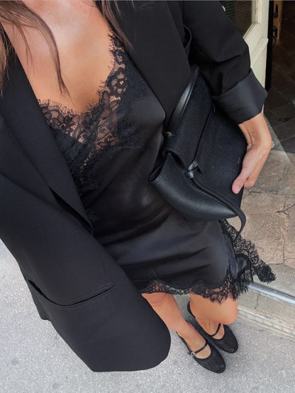 Lace Jurkje Zwart