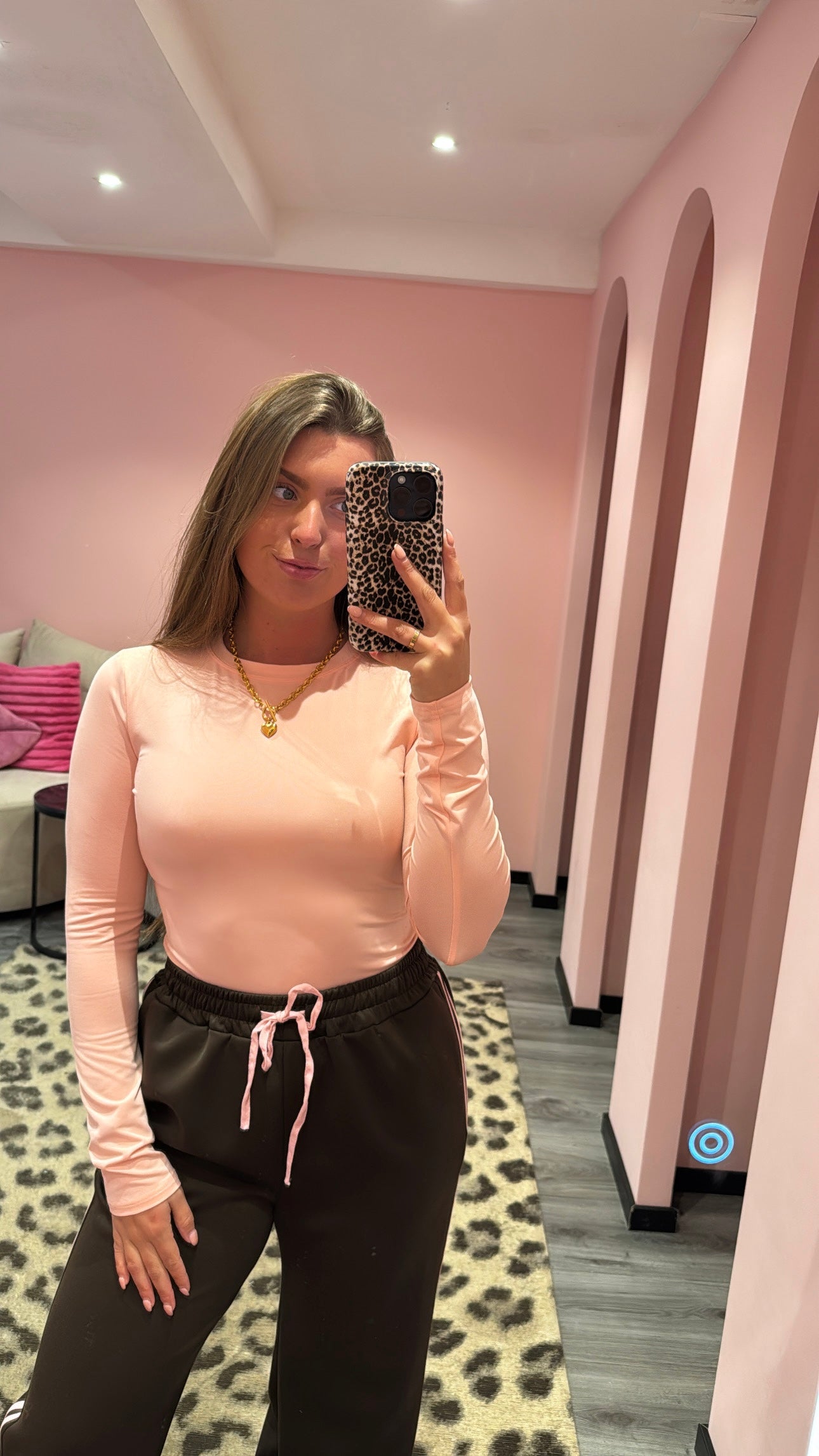 Stretchy Body Lange Mouw Roze