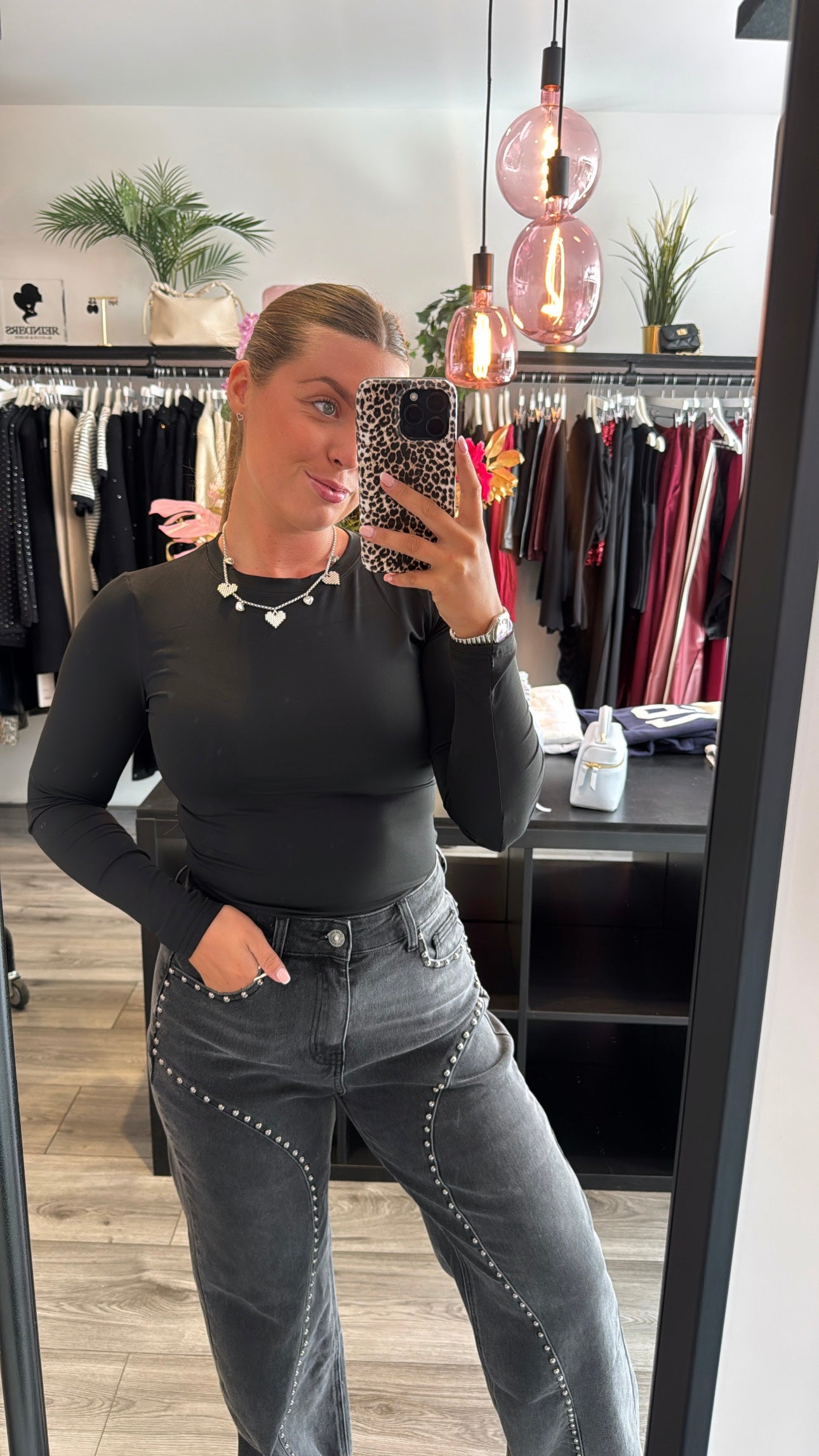 Stretchy Body Lange Mouw Zwart