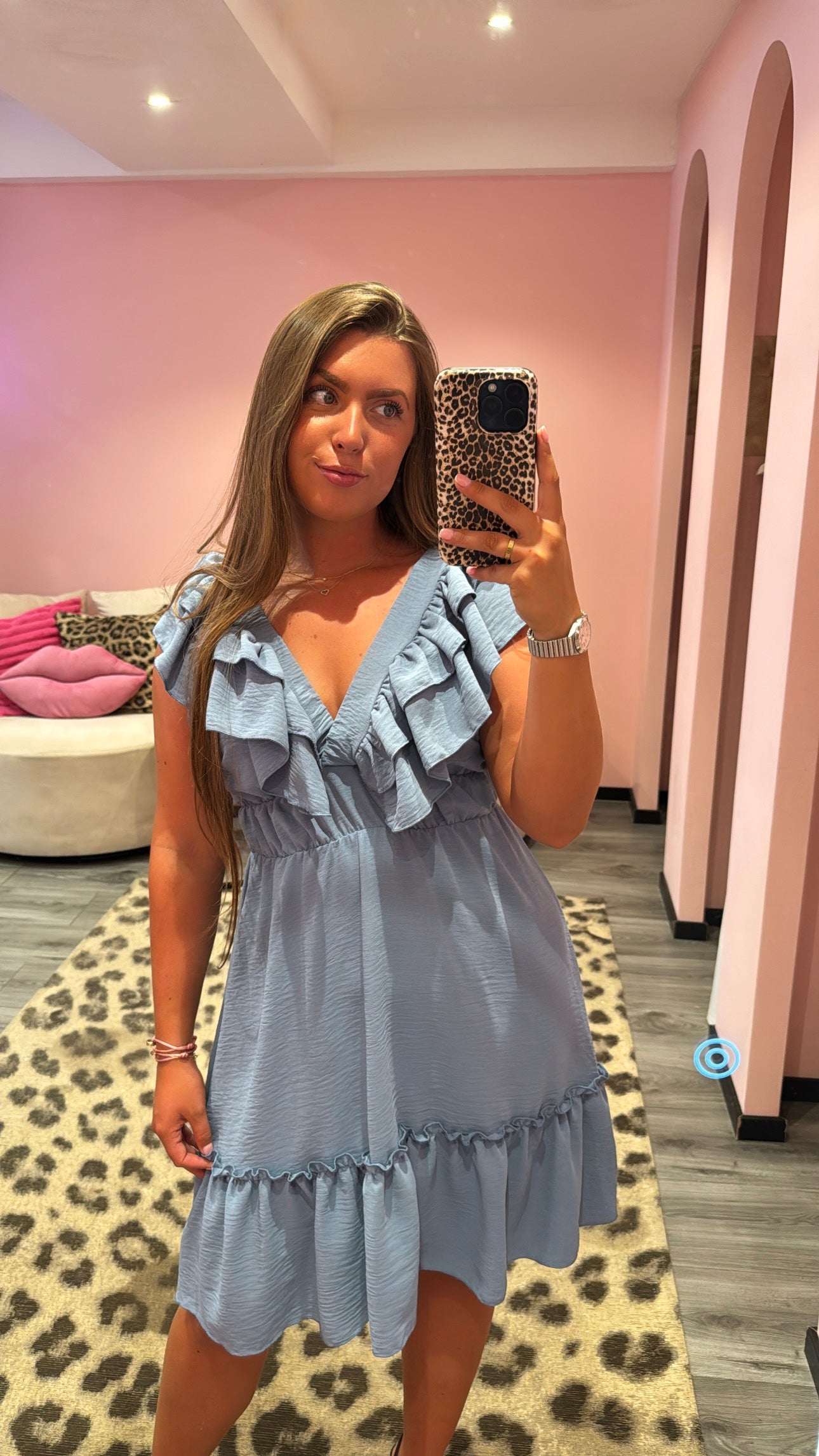 Ruffle Romance Jurkje Blauw