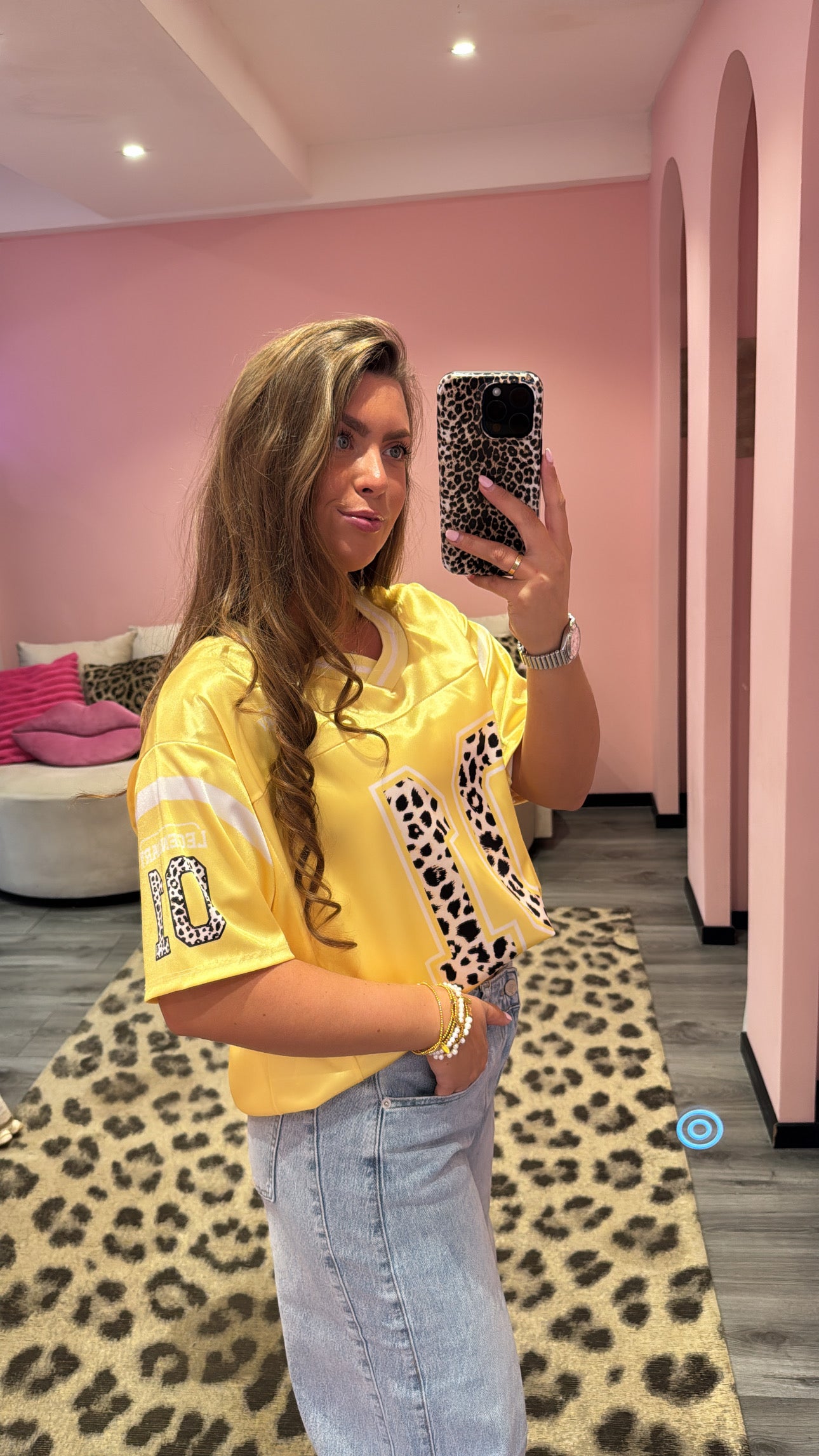 Leopard Jersey Geel