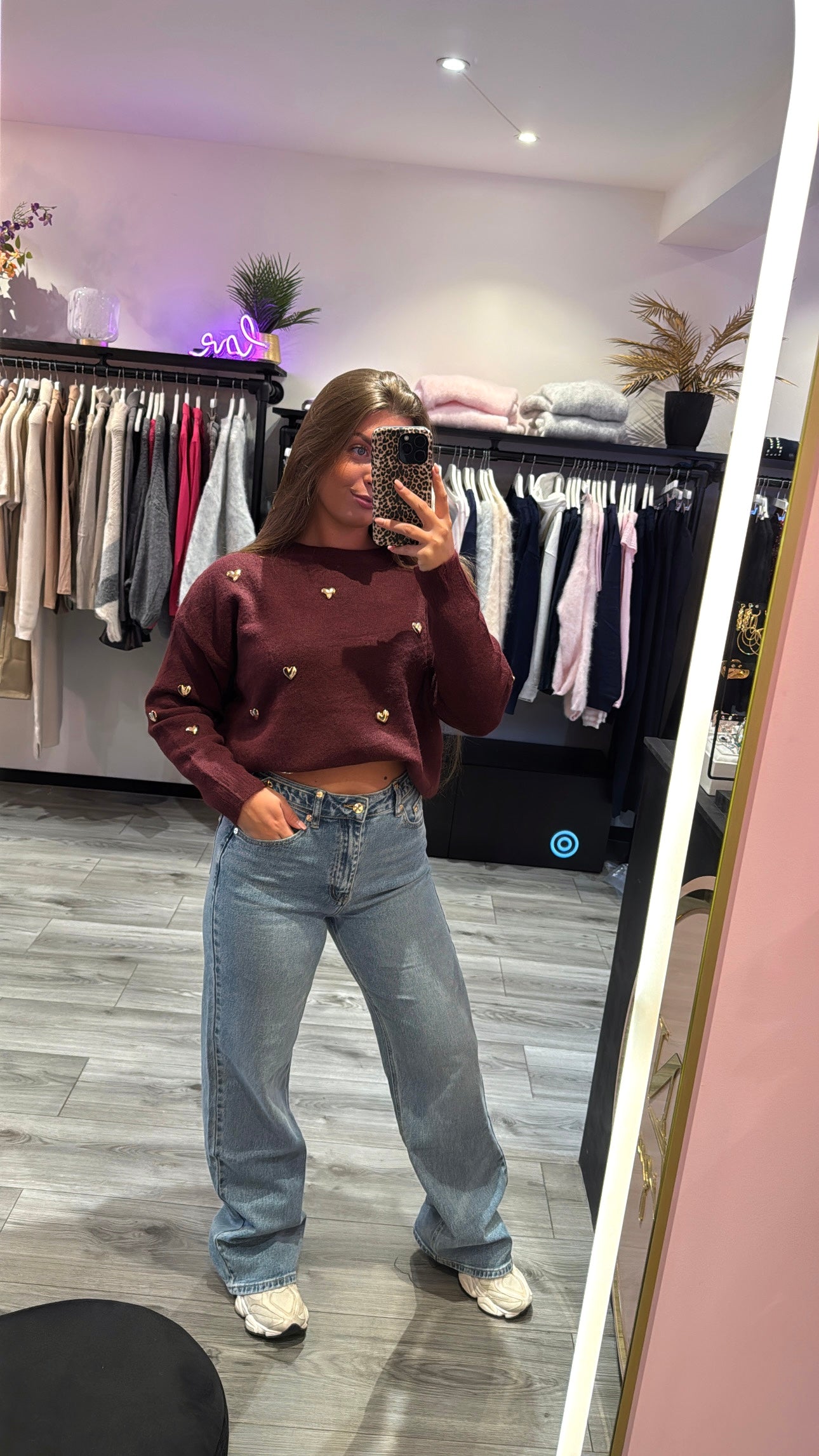 Wide Leg Jeans Queen Hearts 3368