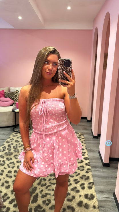 Playsuit Dots Roze