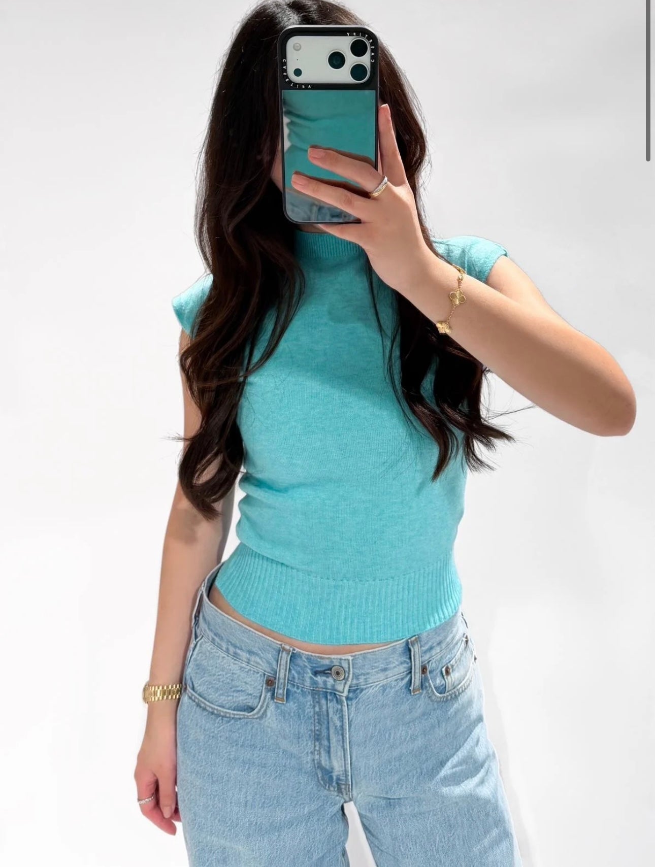 ByMila Elodie Spencer Top Aqua