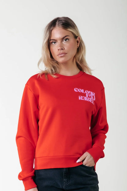 Colourful Rebel Logo Sweater Scarlet Red