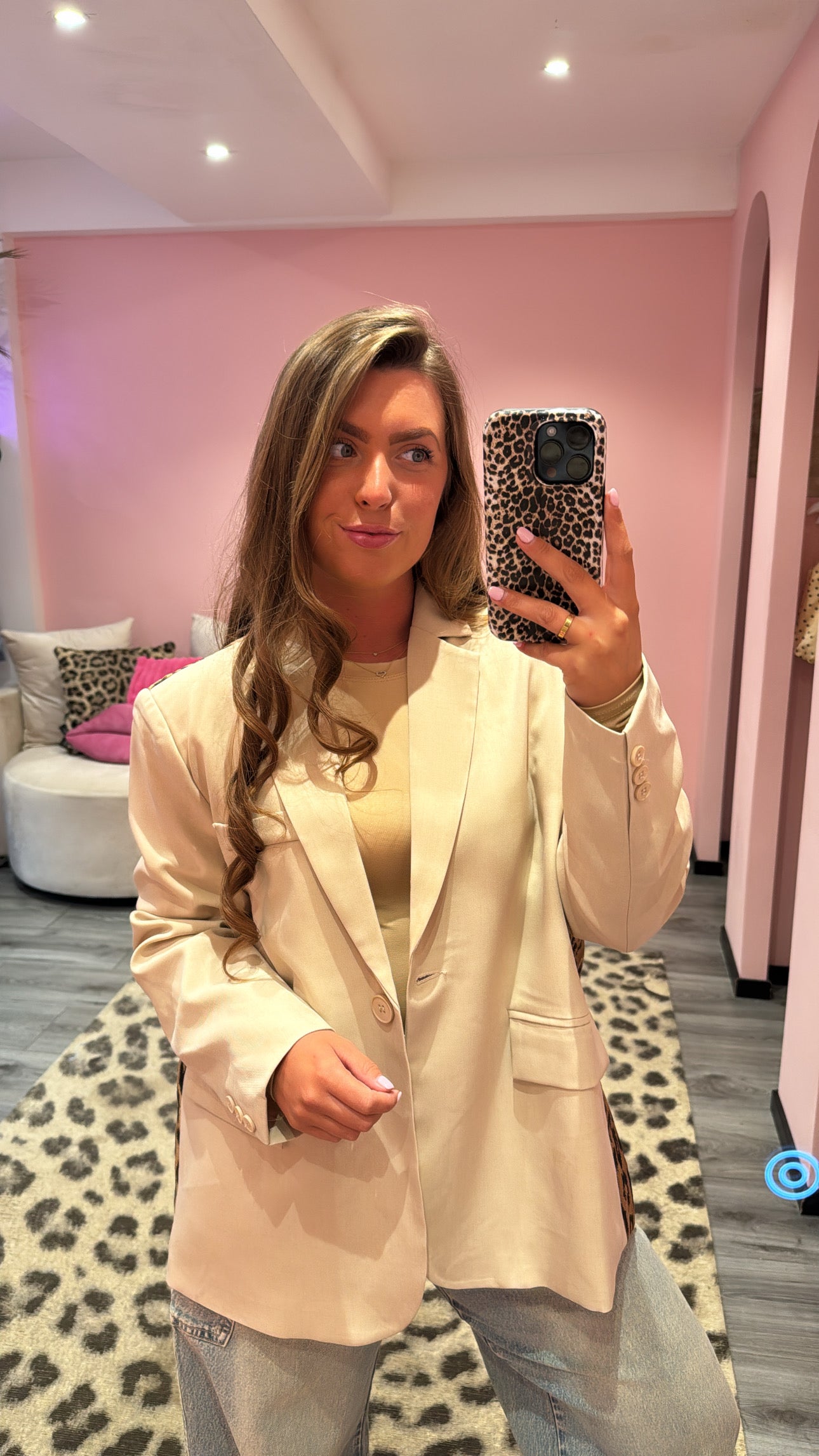 Ambika Blazer Beige/Panter