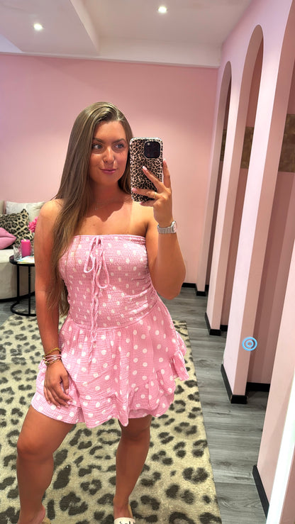 Playsuit Dots Roze