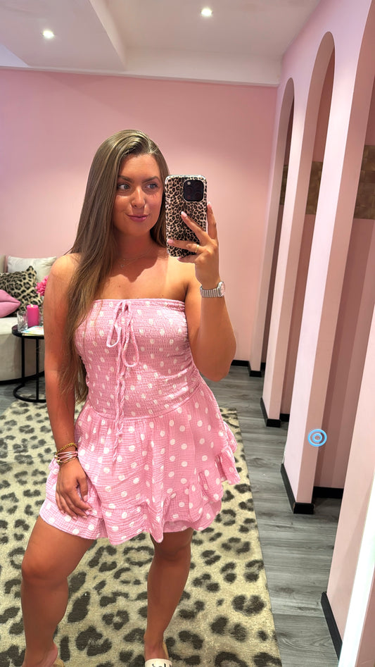 Playsuit Dots Roze
