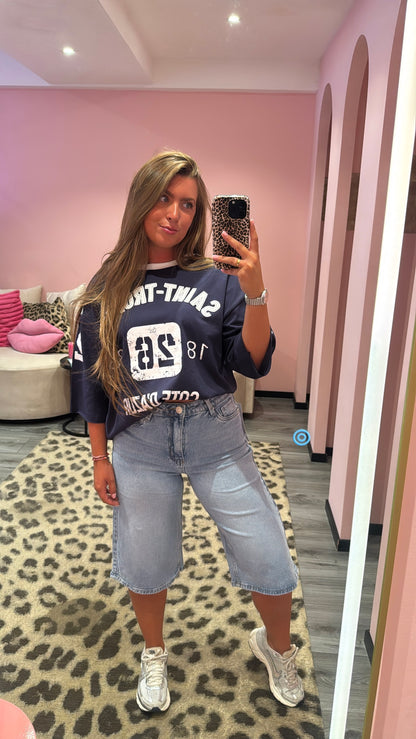 Baseball T-Shirt Saint Tropez Navy