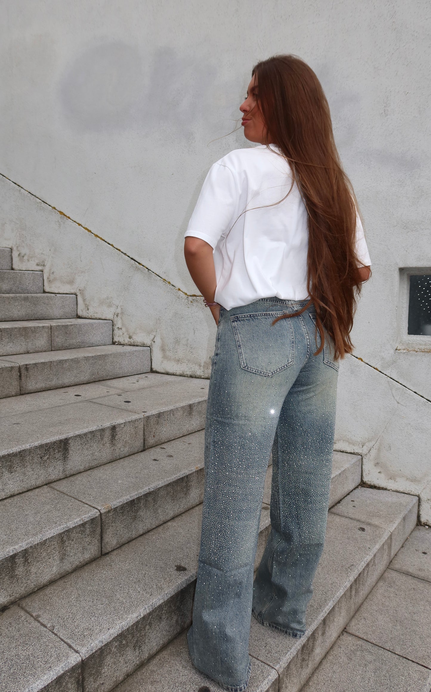 Denim Strass Jeans