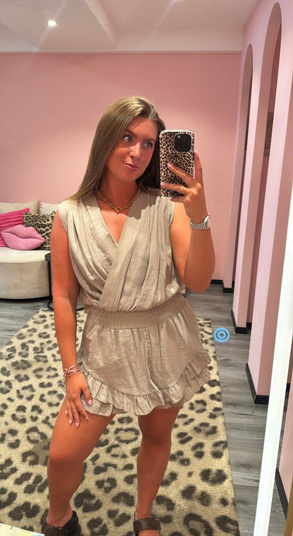 Loua Playsuit Taupe