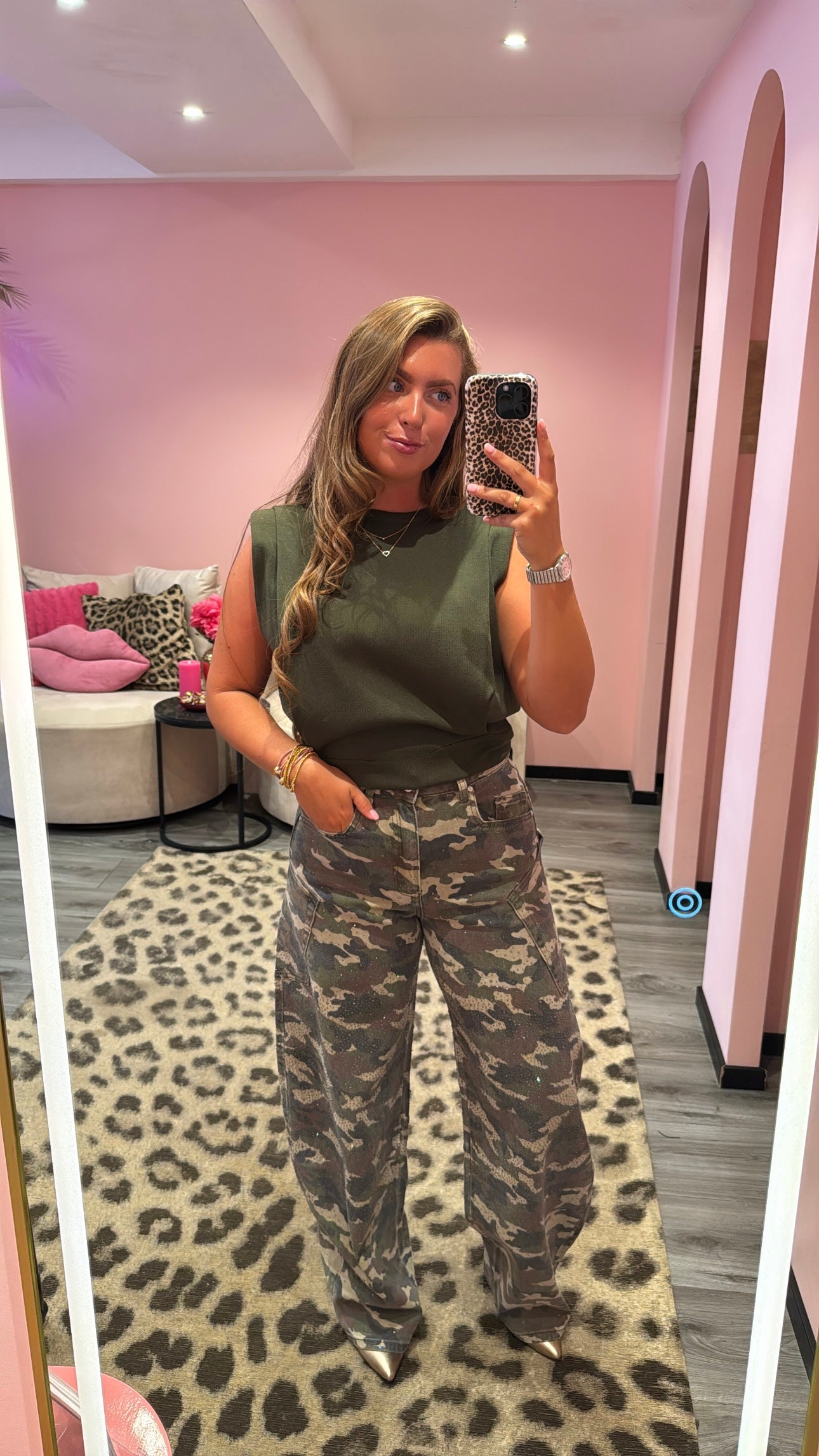 Milano Top Army Groen