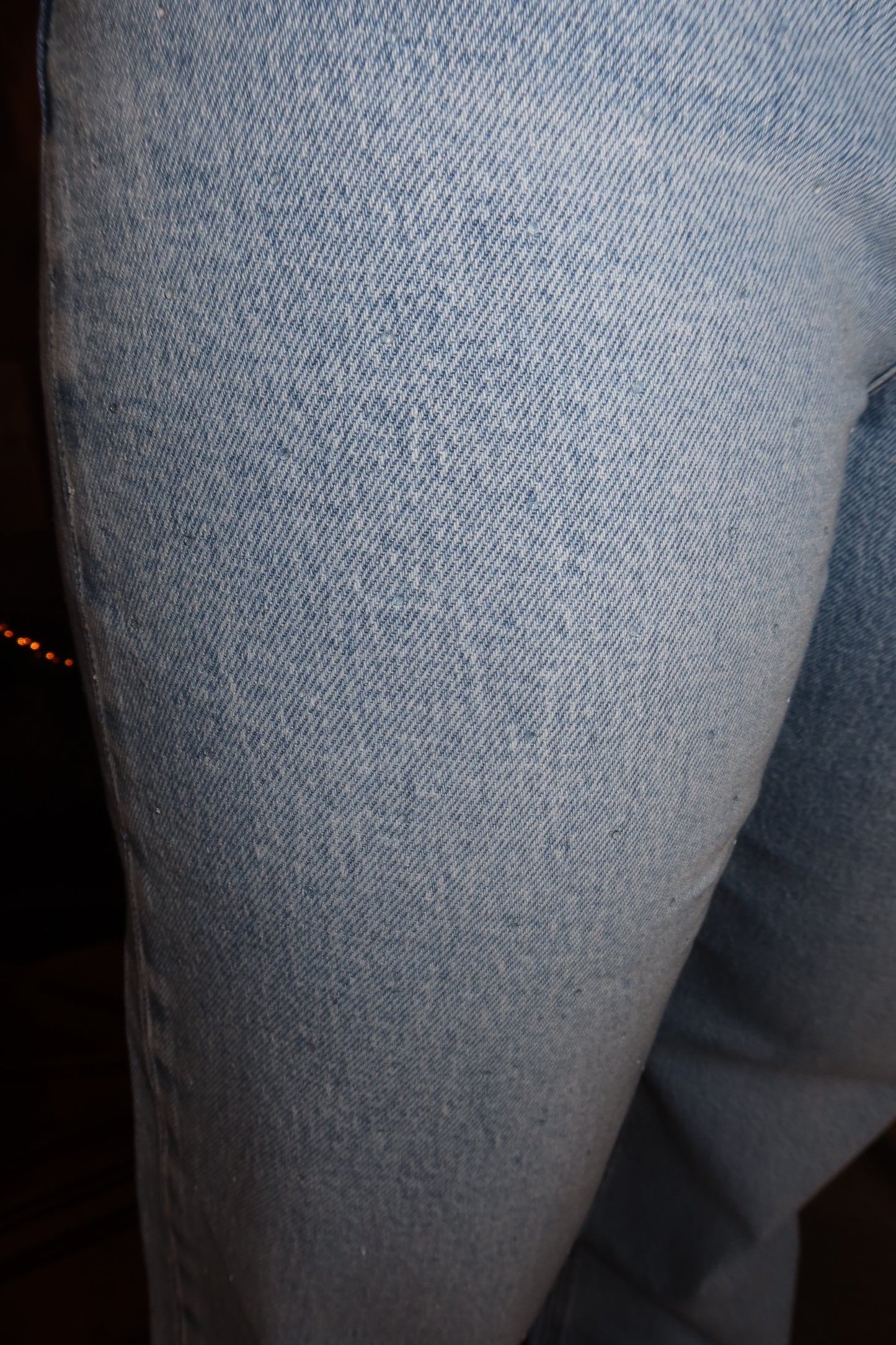 Wide Leg Jeans Queen Hearts Glitter Extra Lang 3767