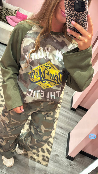 Camouflage Longsleeve New York Army Groen