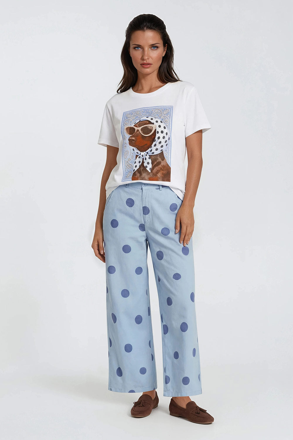 T-Shirt Dogue Paisley Blauw