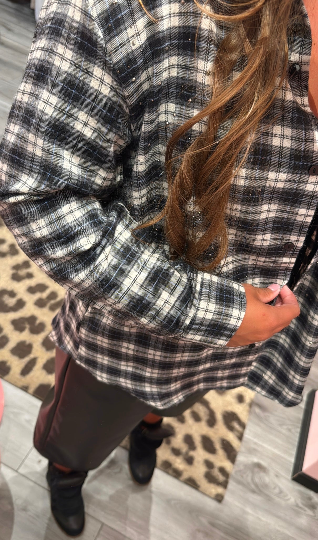 Bobby Flannel Sparkle Blouse