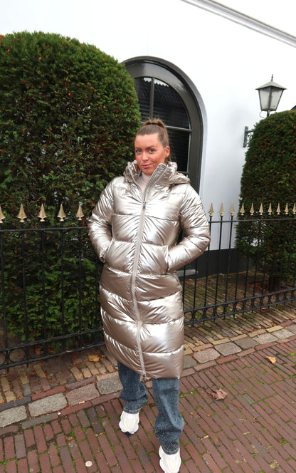 Puffer Jacket Metallic Champagne