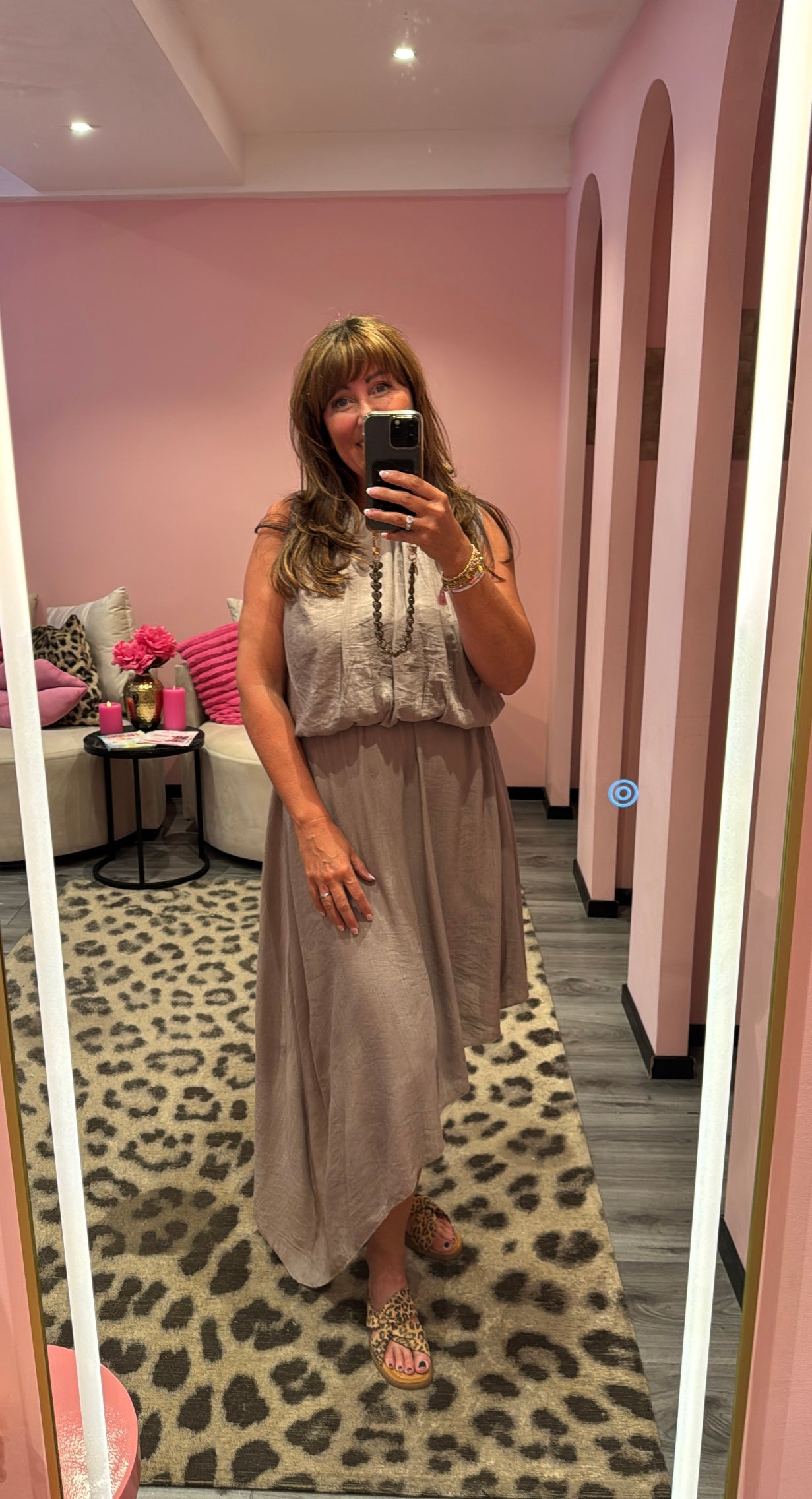 Sienna Jurk Taupe