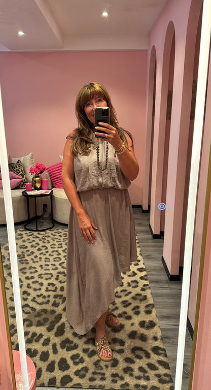 Sienna Jurk Taupe