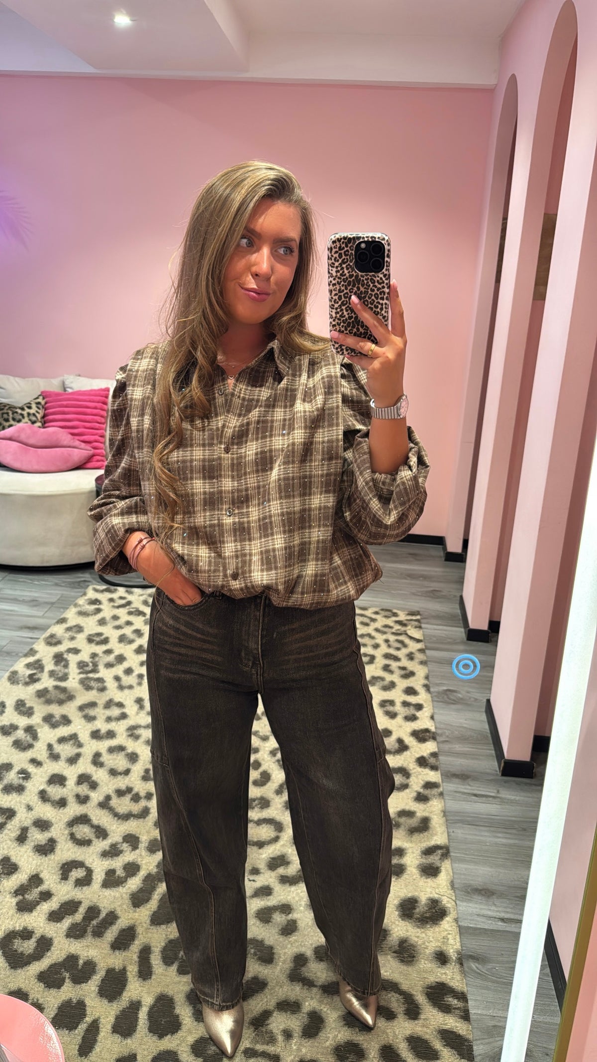 Barrel Balloon Fit Jeans 9635 Bruin