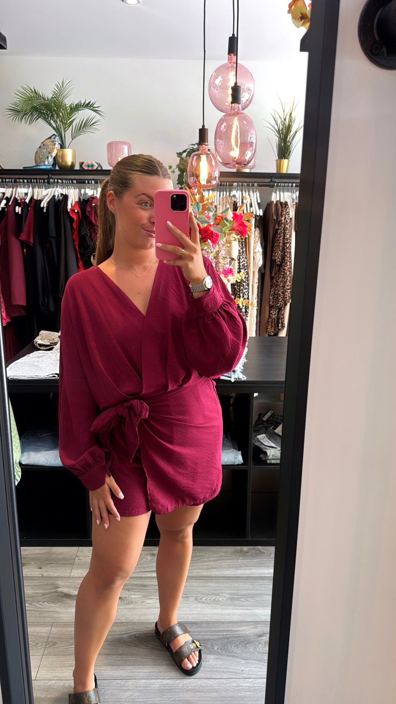 Playsuit Strik Bordeaux Rood