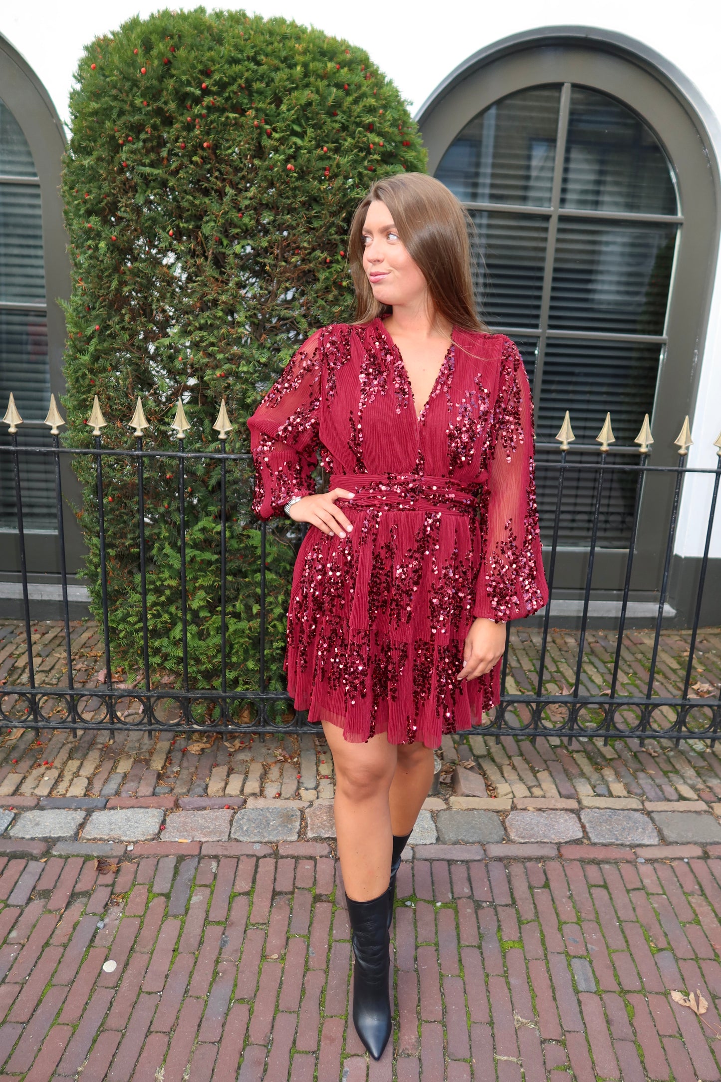 Paillet Dreams Dress Bordeaux