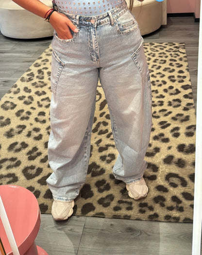 Queen Hearts Barrel/Balloon Jeans 3832-8