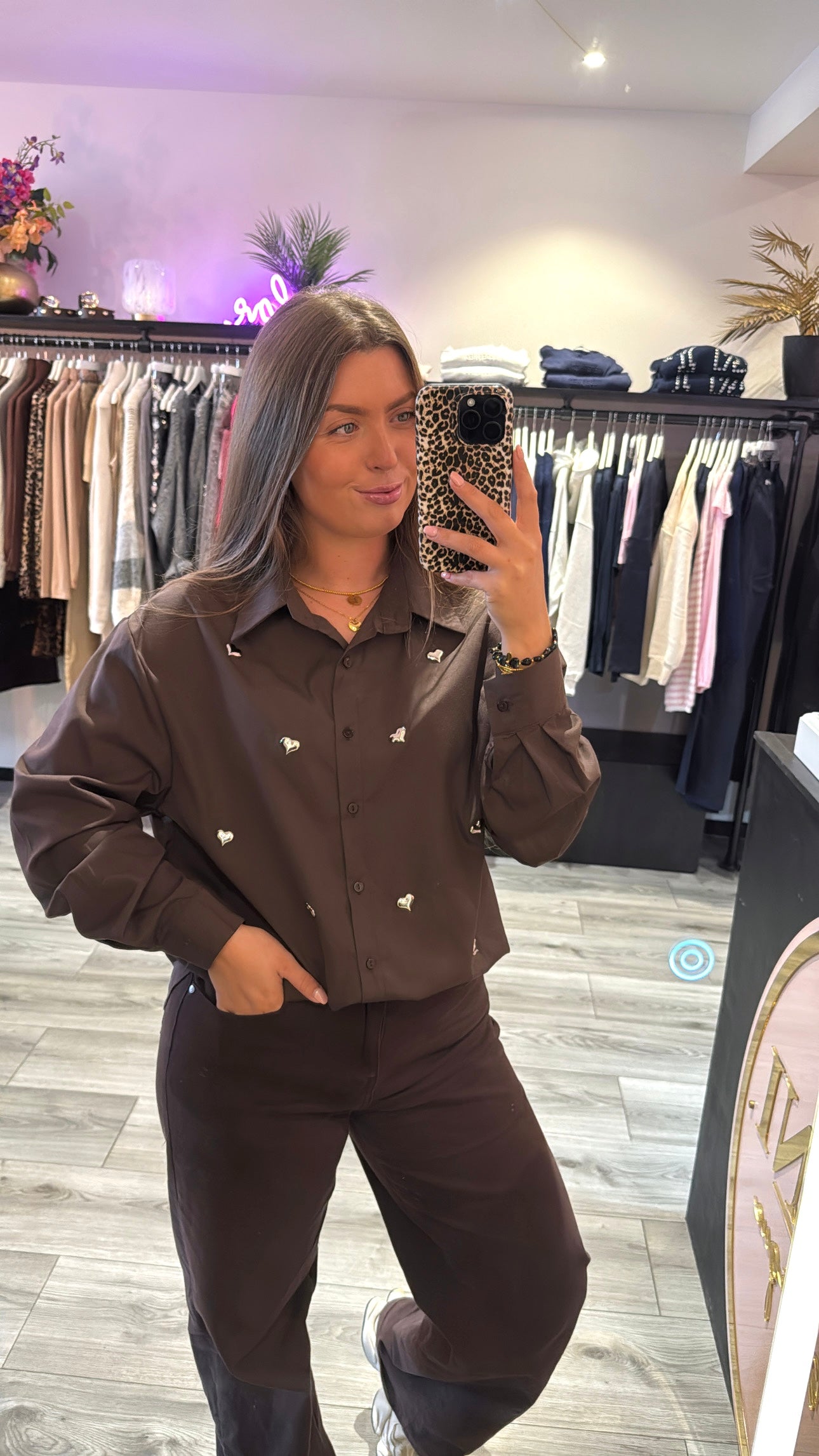 Hartjes Blouse Bruin