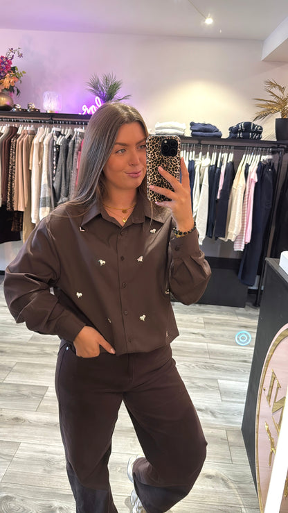 Hartjes Blouse Bruin