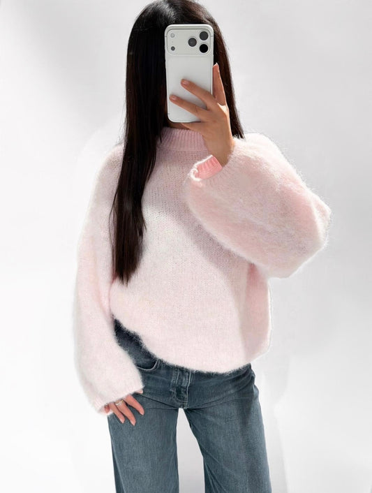 Fluffy Molly Sweater Roze ByMila