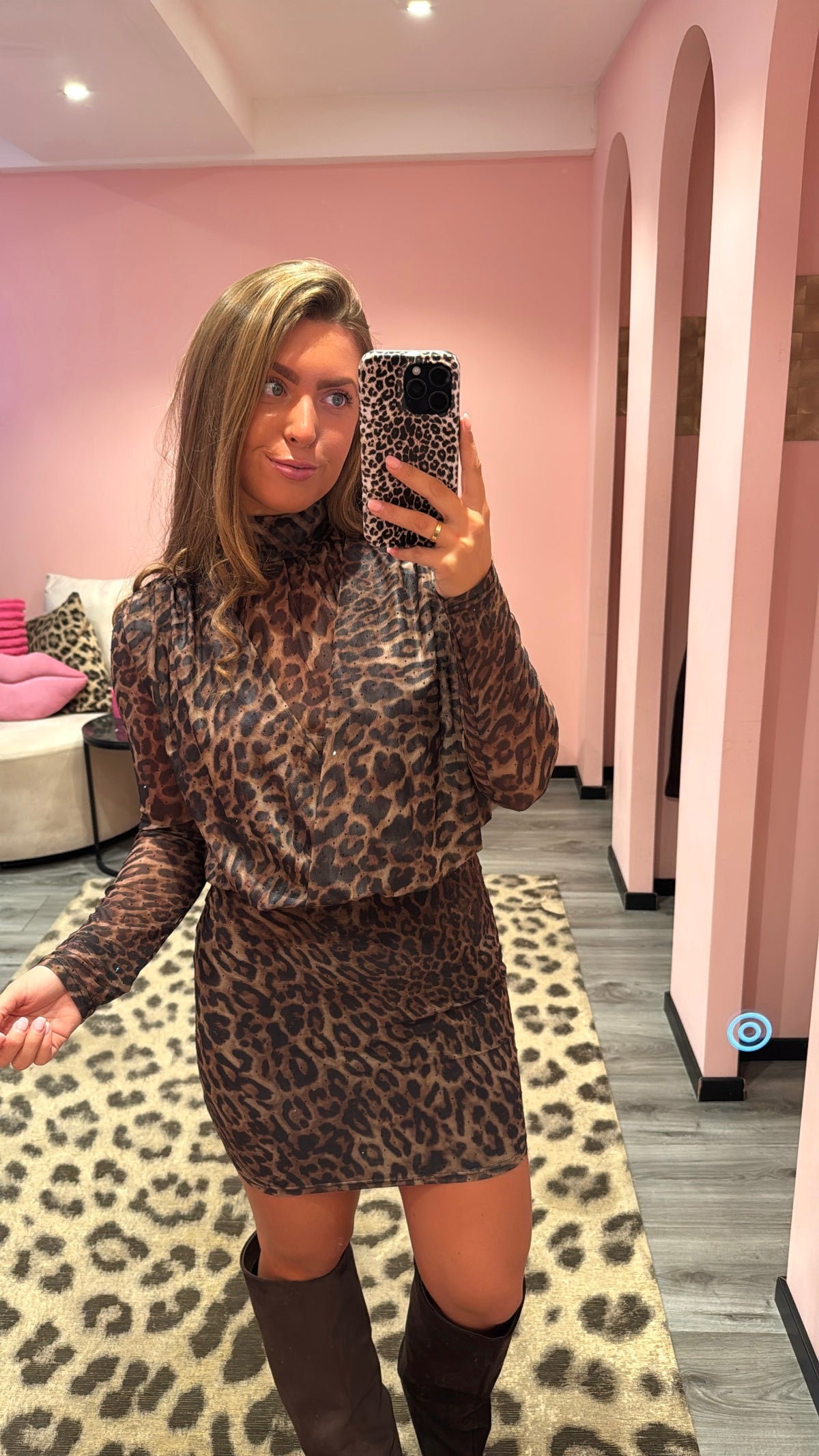 Glamour Night Dress Leopard