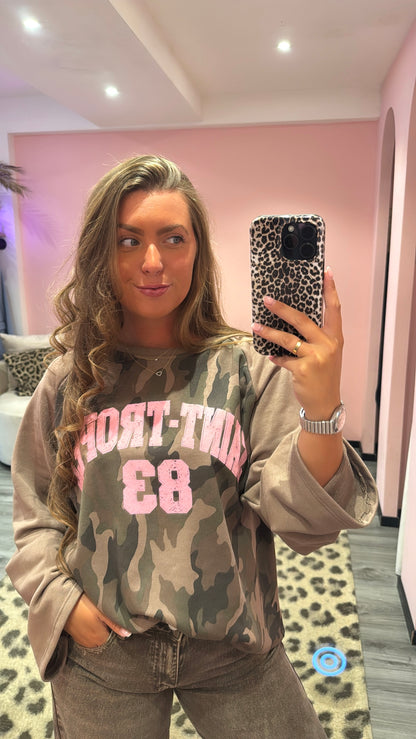 Camouflage Longsleeve Saint Tropez Bruin