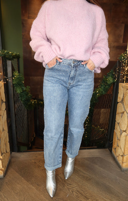 Balloon Jeans Strass Denim 8867