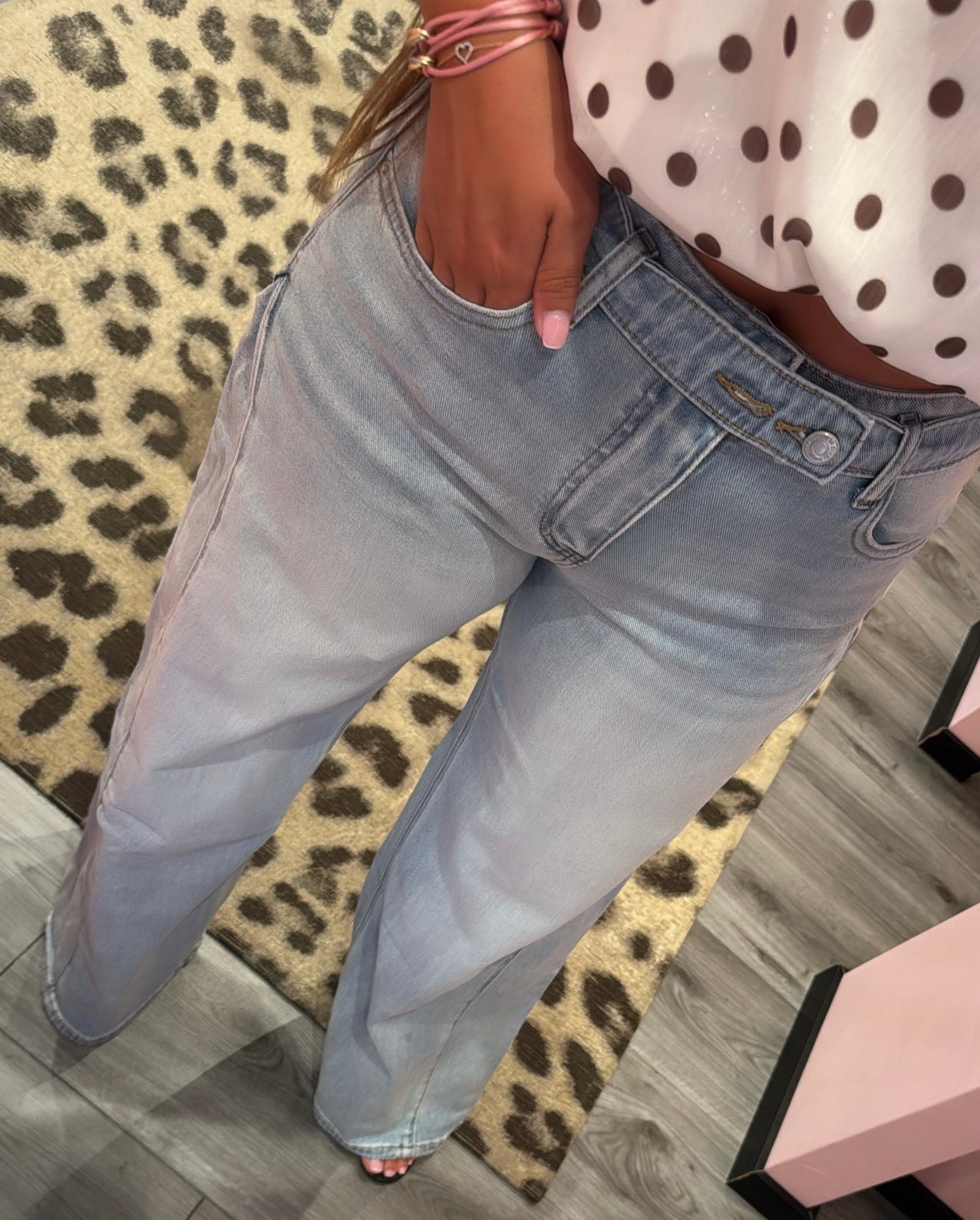 Queen Hearts Jeans Wide Leg Soft 10019