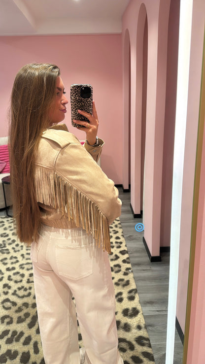 Ambika Fringe Jasje Beige