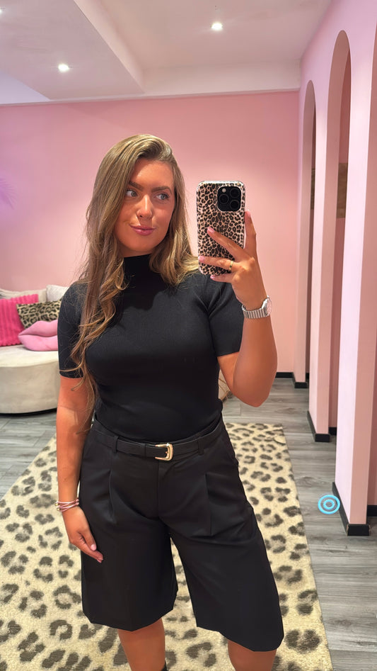 Nina Soft Turtleneck Top Zwart