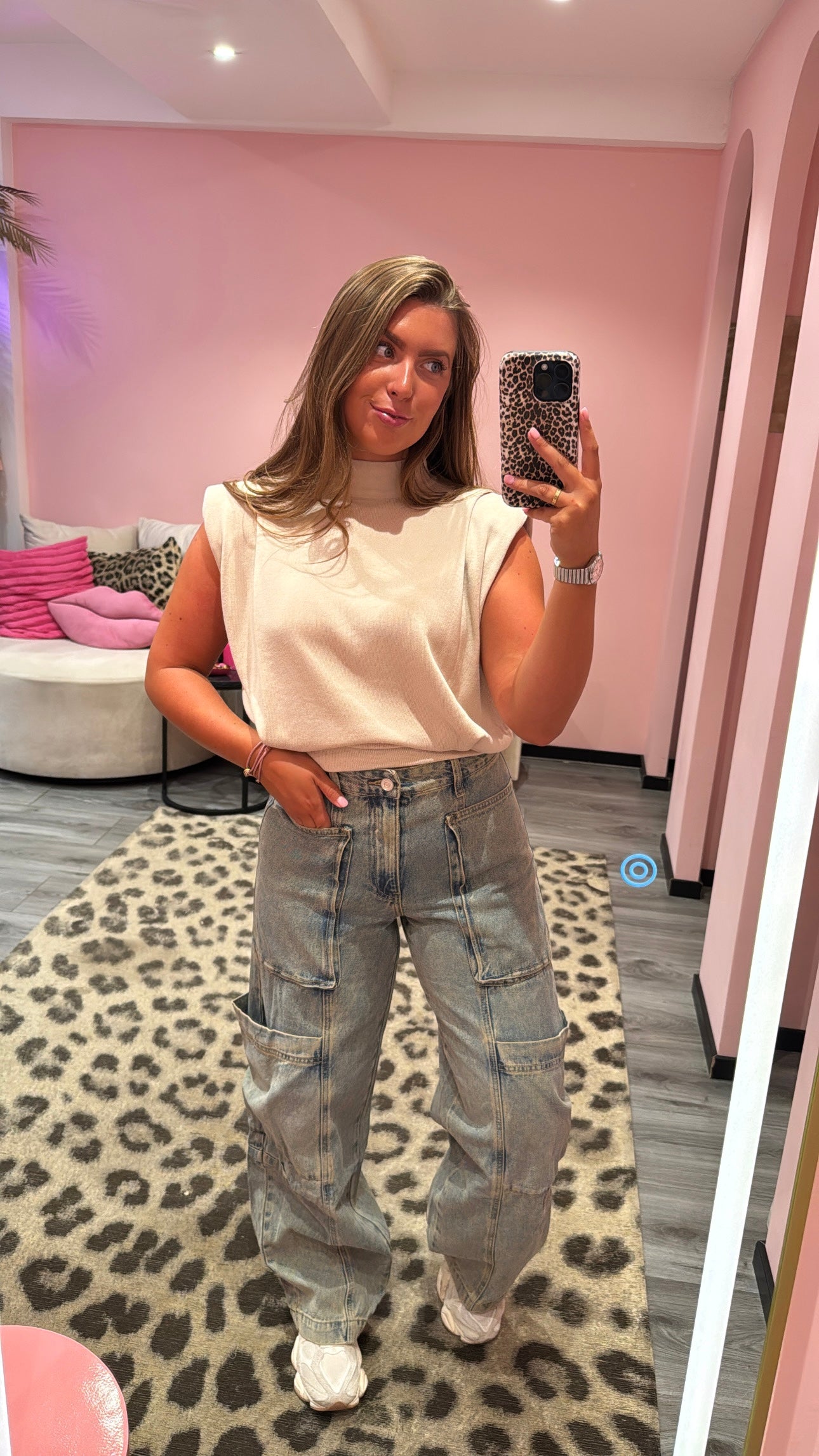 Queen Hearts Cargo Pocket Jeans 3938