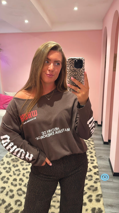 Off Shoulder Longsleeve Bruin