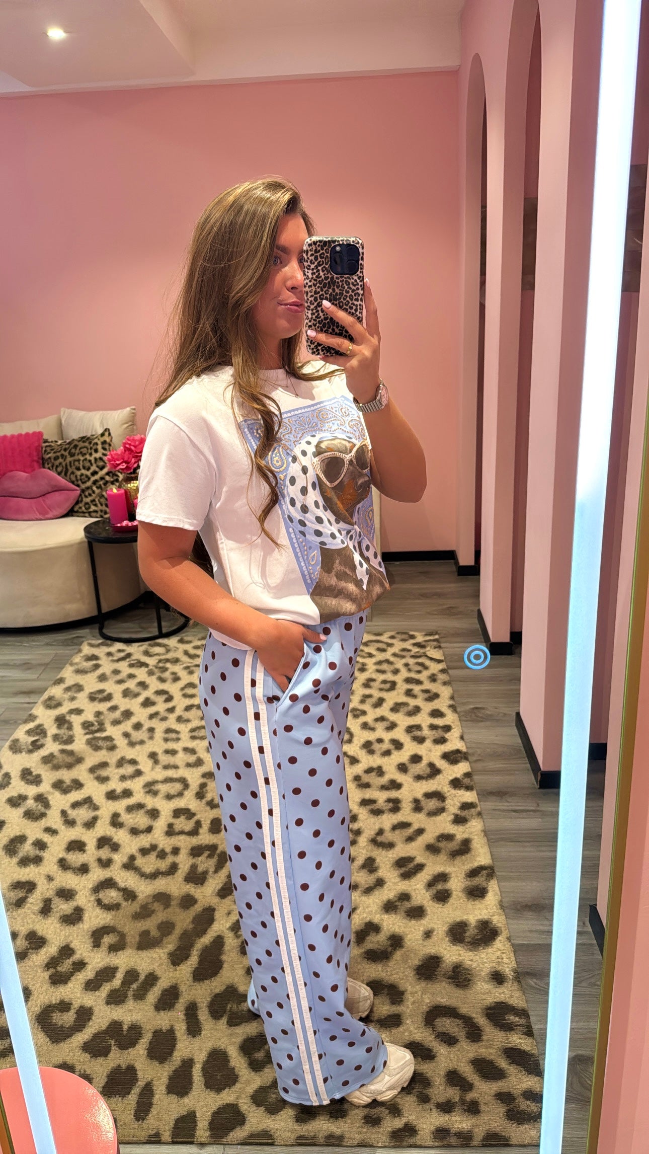 Polka Dots Jogger Blauw