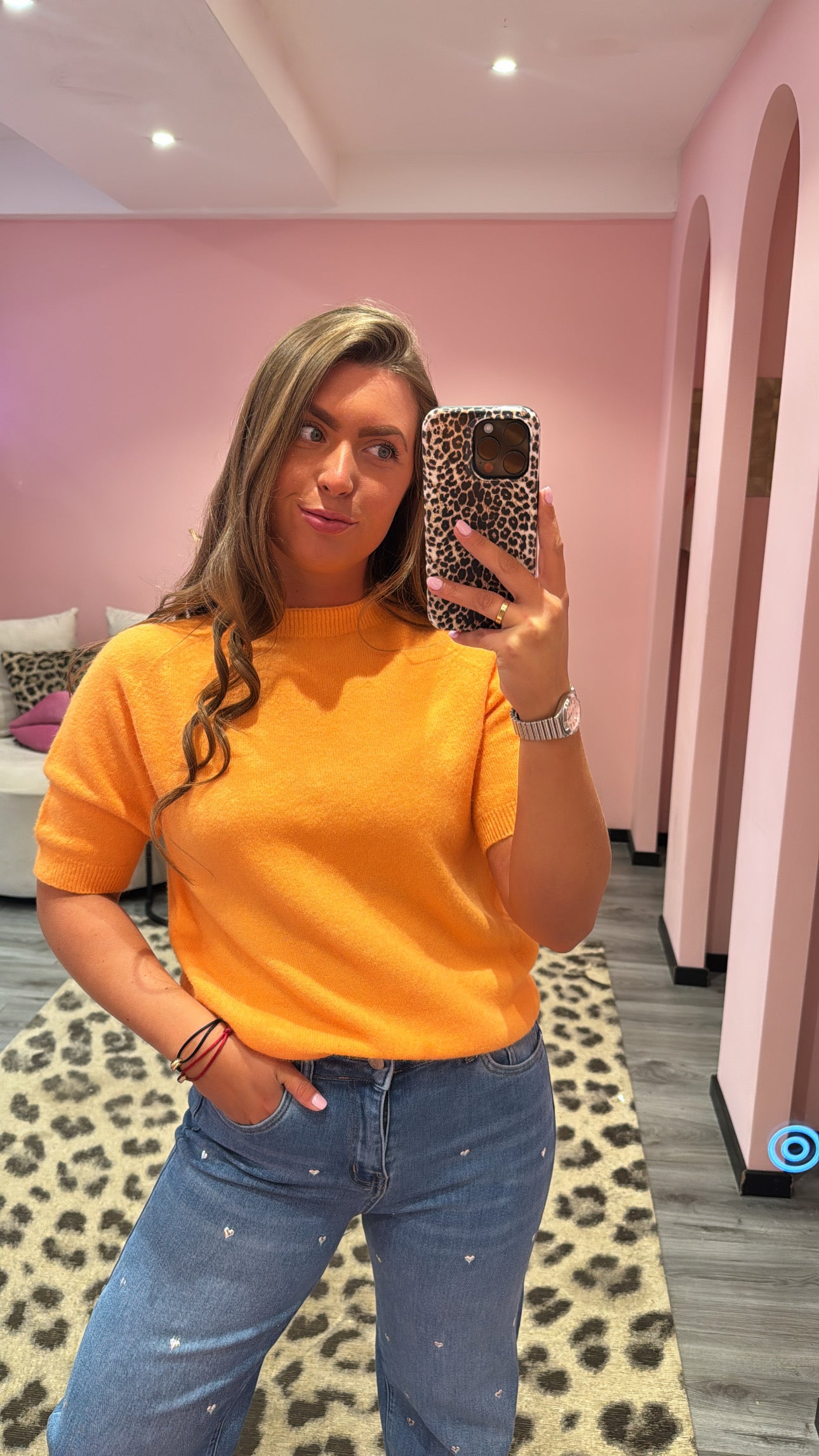 So Soft Knit Top Oranje