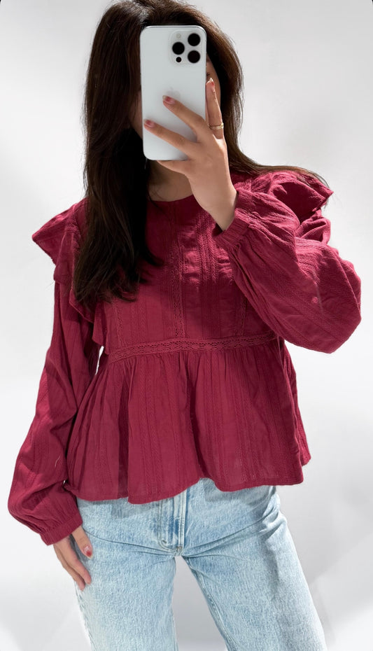 Gaia Top Bordeaux ByMila
