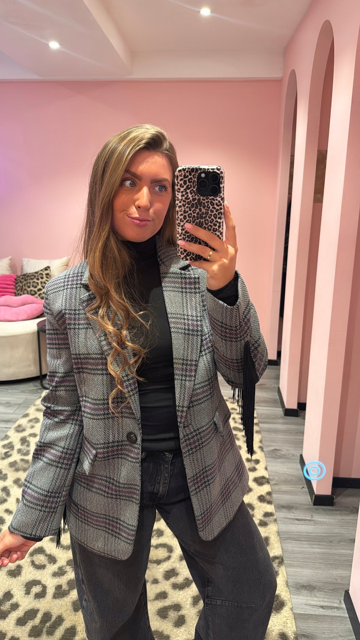 Fringe Blazer Grijs 20422
