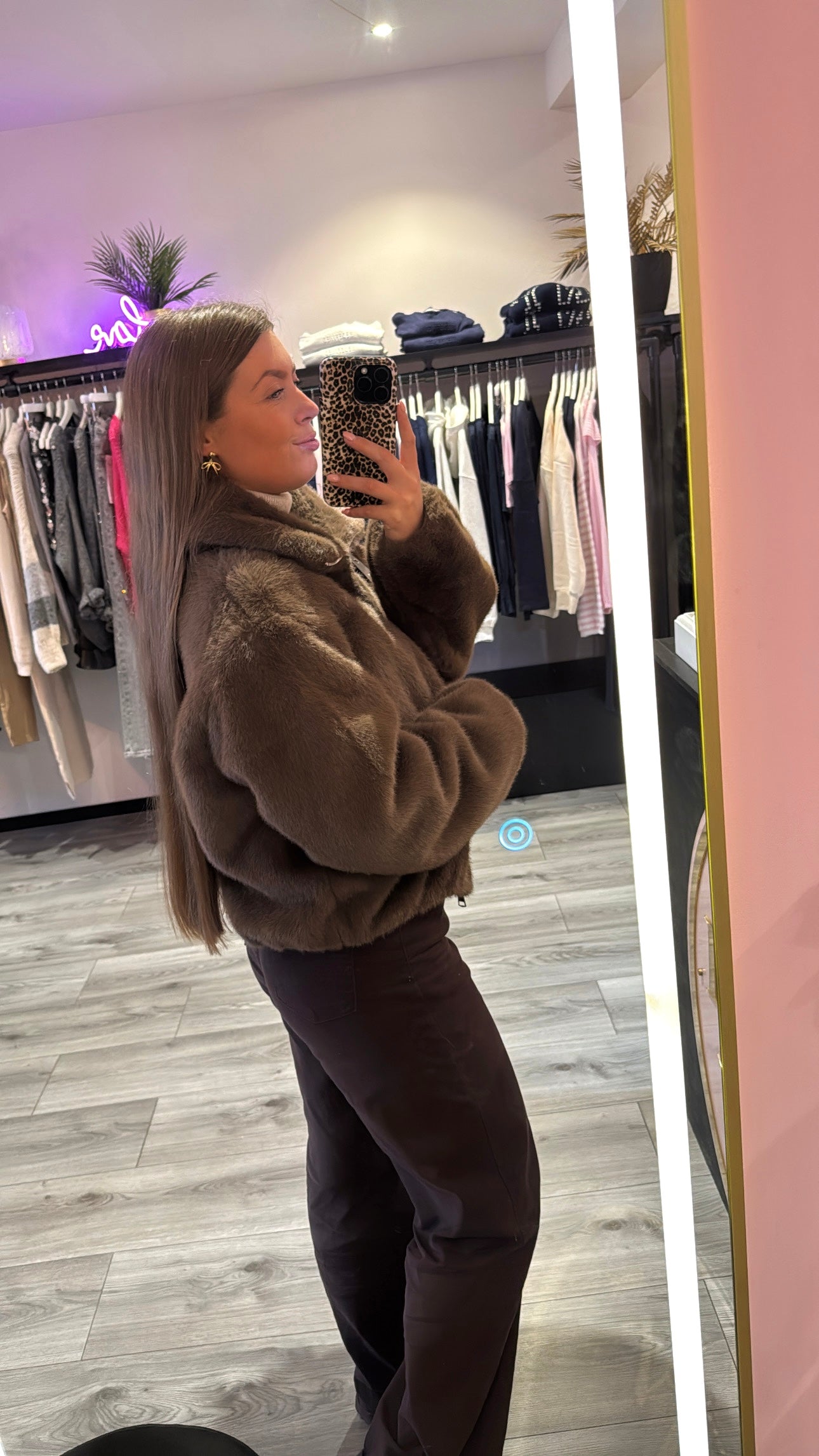 Faux Fur Jasje Bruin